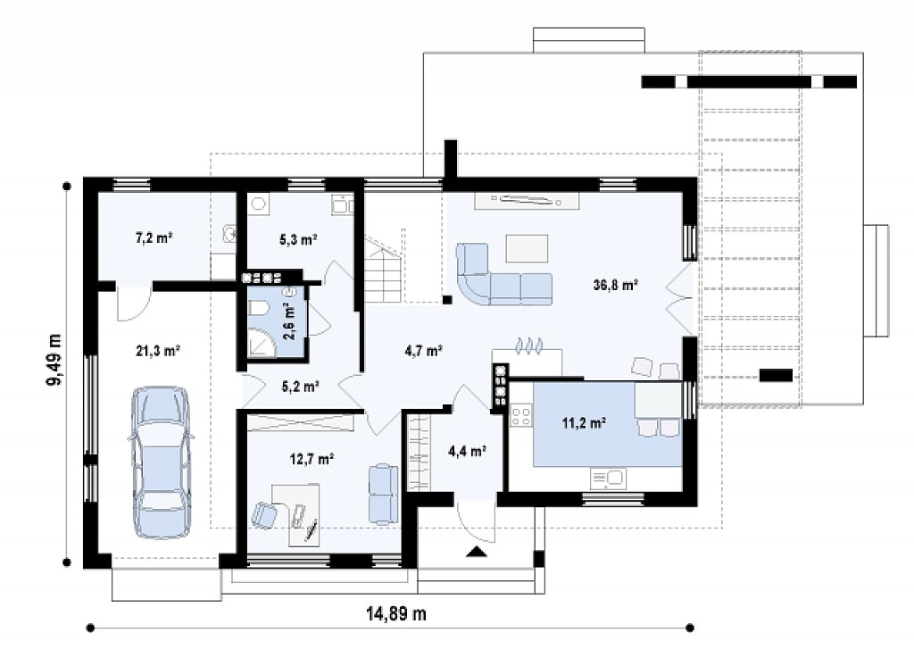 Первый этаж 106,7 м²