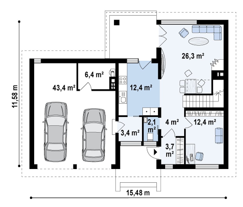 Первый этаж 117,1 м²