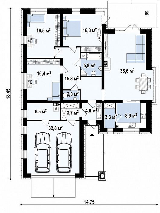 Первый этаж 171,8 м²