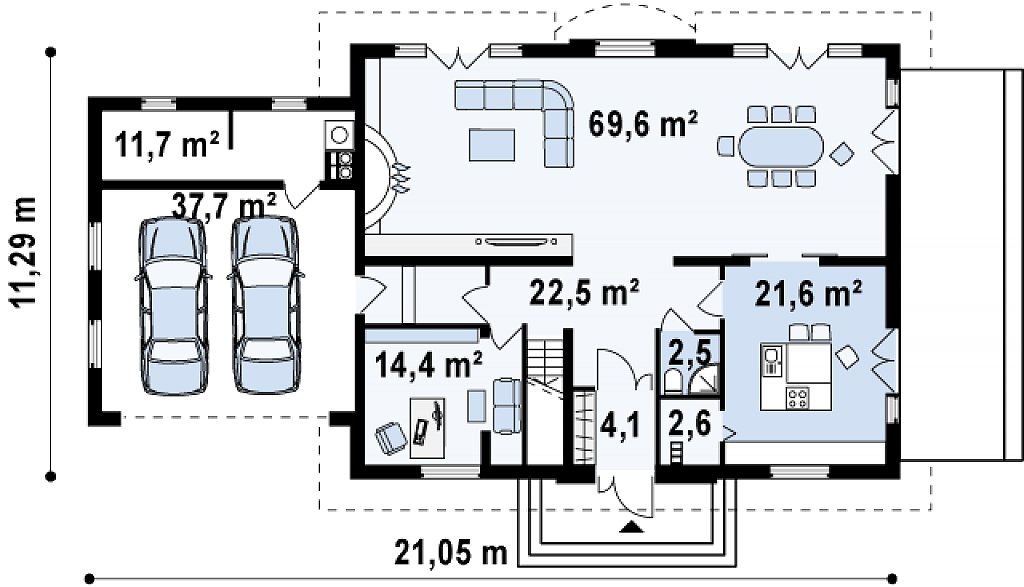 Первый этаж 186,6 м²