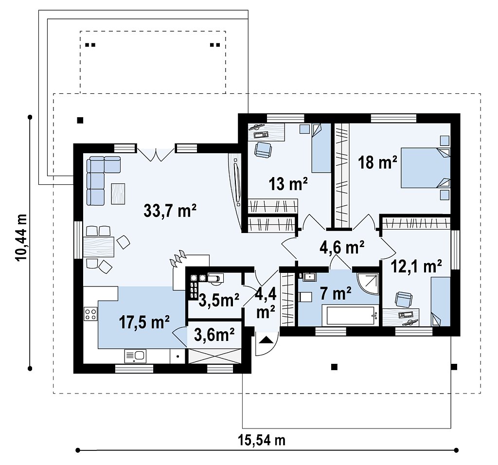 Первый этаж 111,6 м²