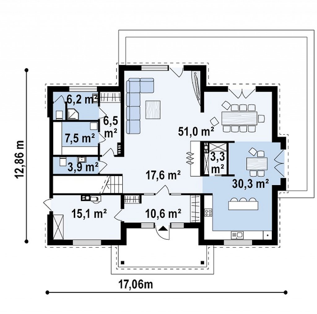 Первый этаж 152,0 м²