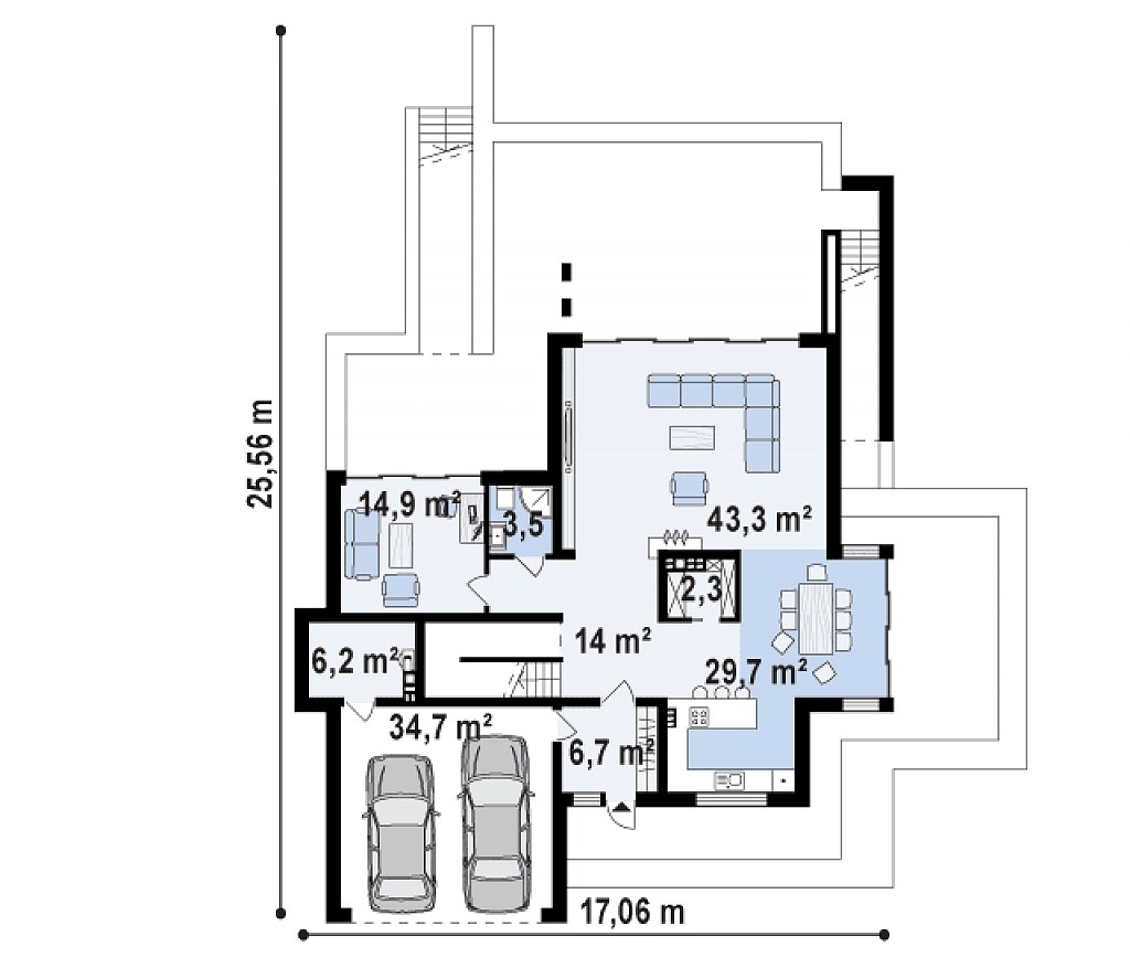 Первый этаж 155,9 м²