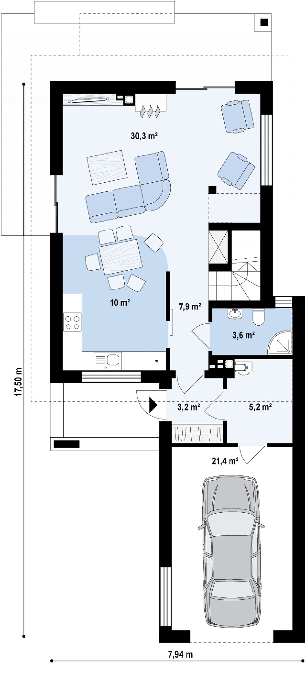 Первый этаж 81,9 м²