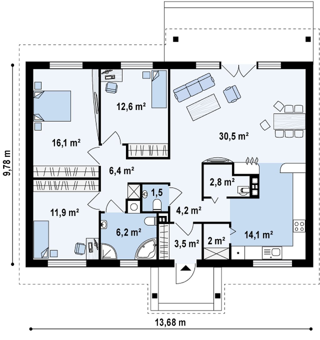 Первый этаж 111,8 м²