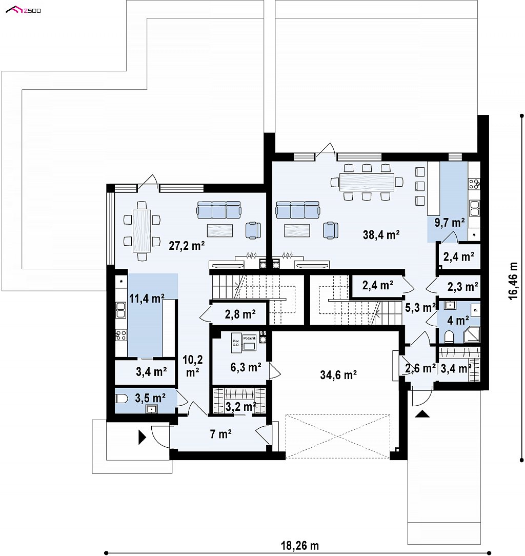 Первый этаж 180,0 м²