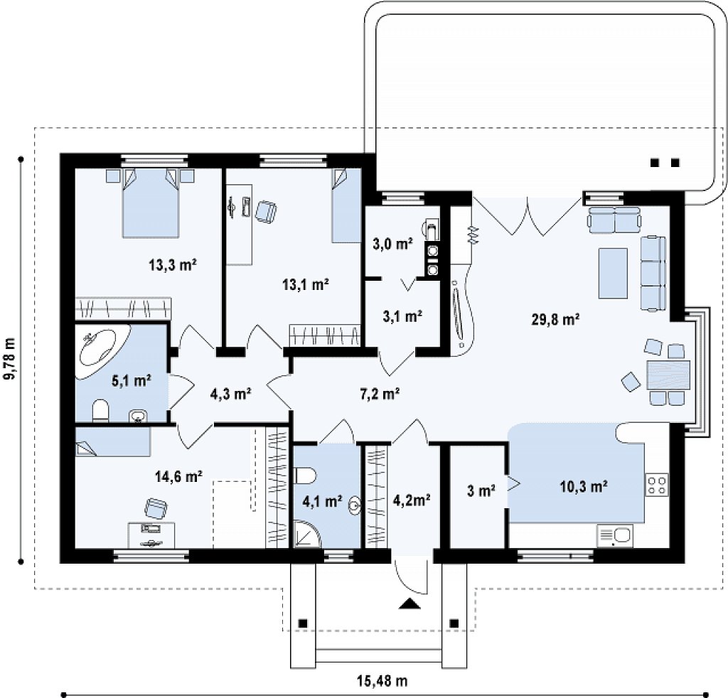 Первый этаж 112,3 м²