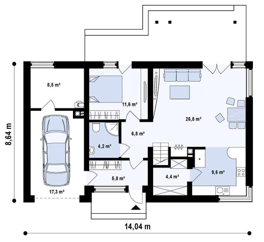 Первый этаж 95,0 м²