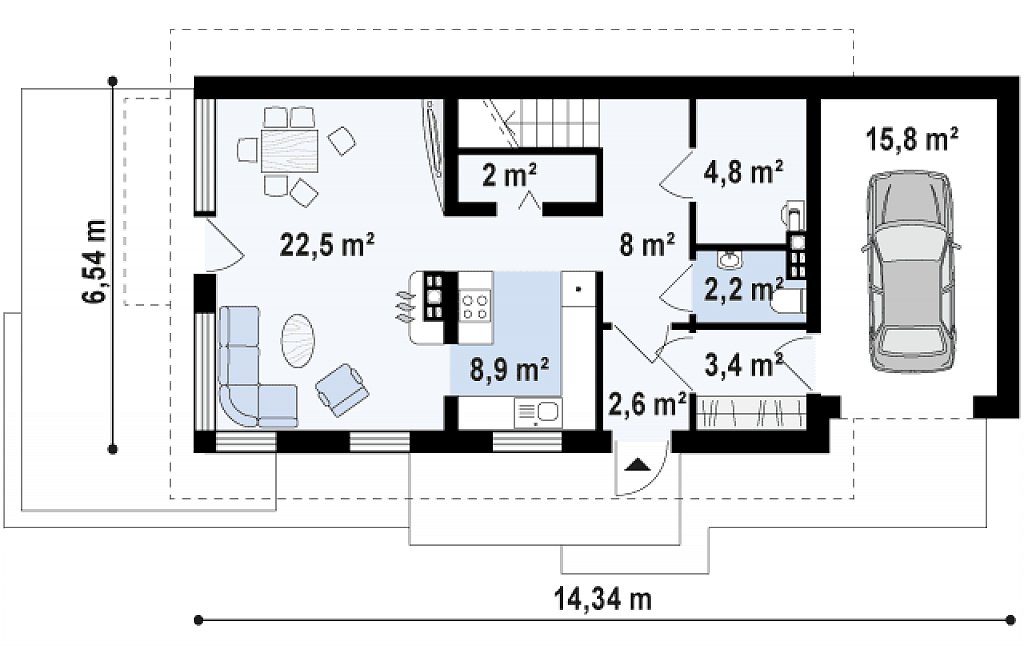Первый этаж 70,2 м²