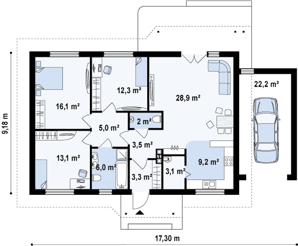 Первый этаж 125,1 м²