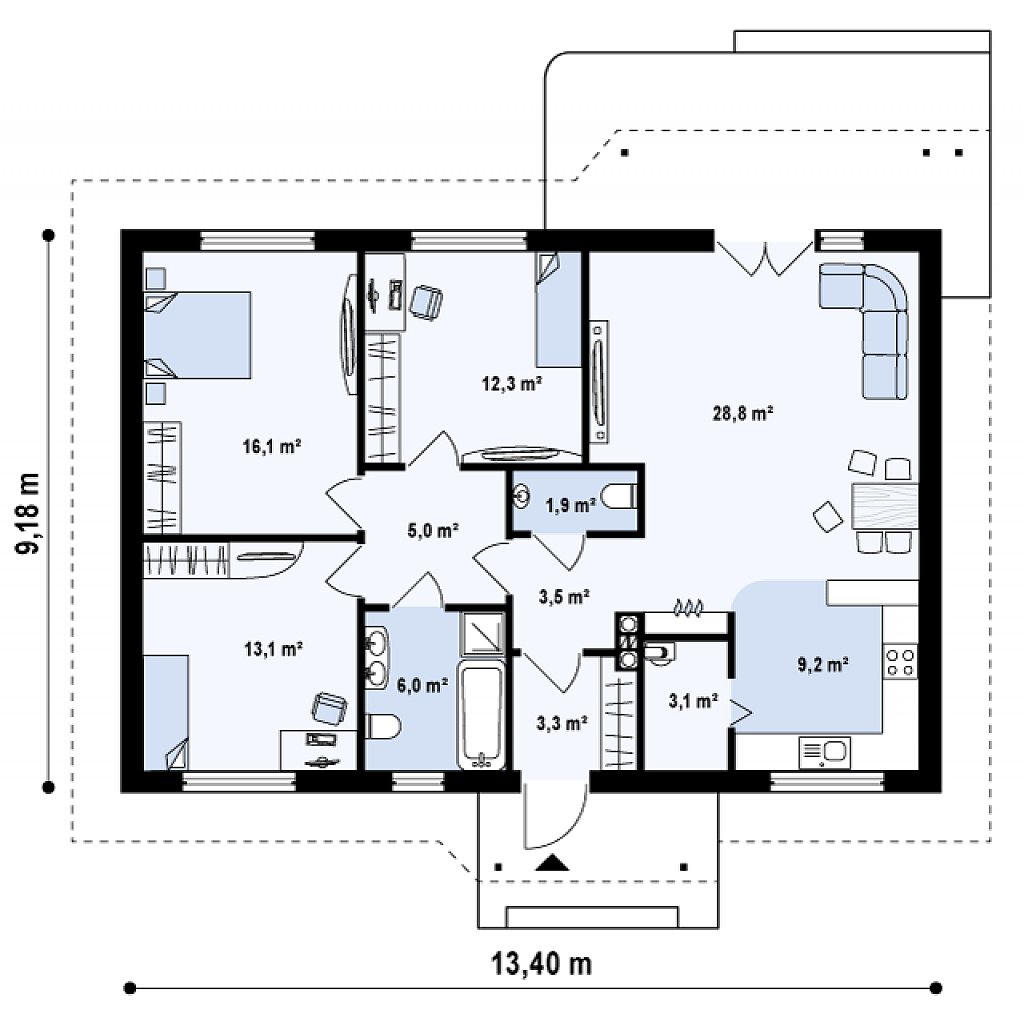 Первый этаж 102,3 м²