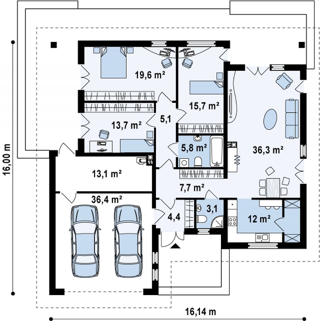 Первый этаж 172,8 м²