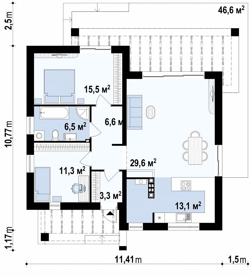 Первый этаж 99,8 м²