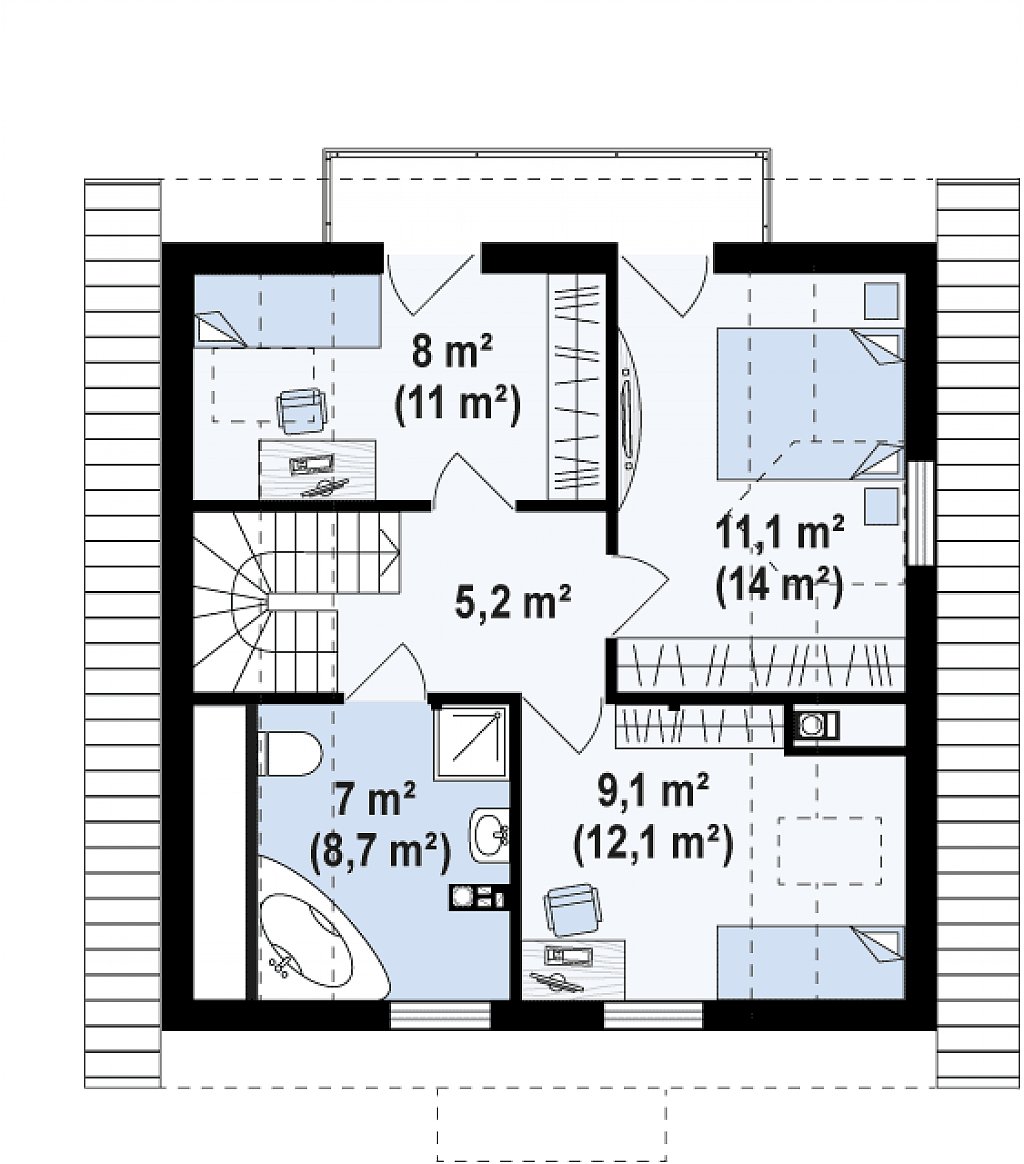 Второй этаж 51,0 м²