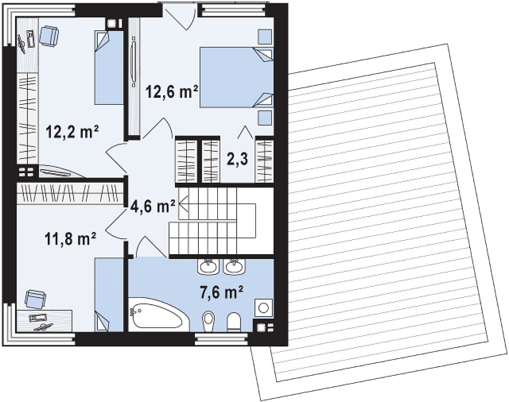 Второй этаж 51,1 м²