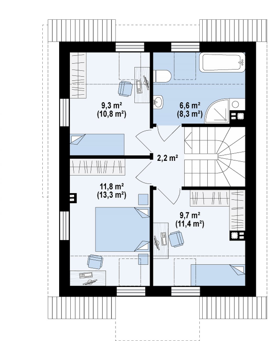 Второй этаж 46,1 м²