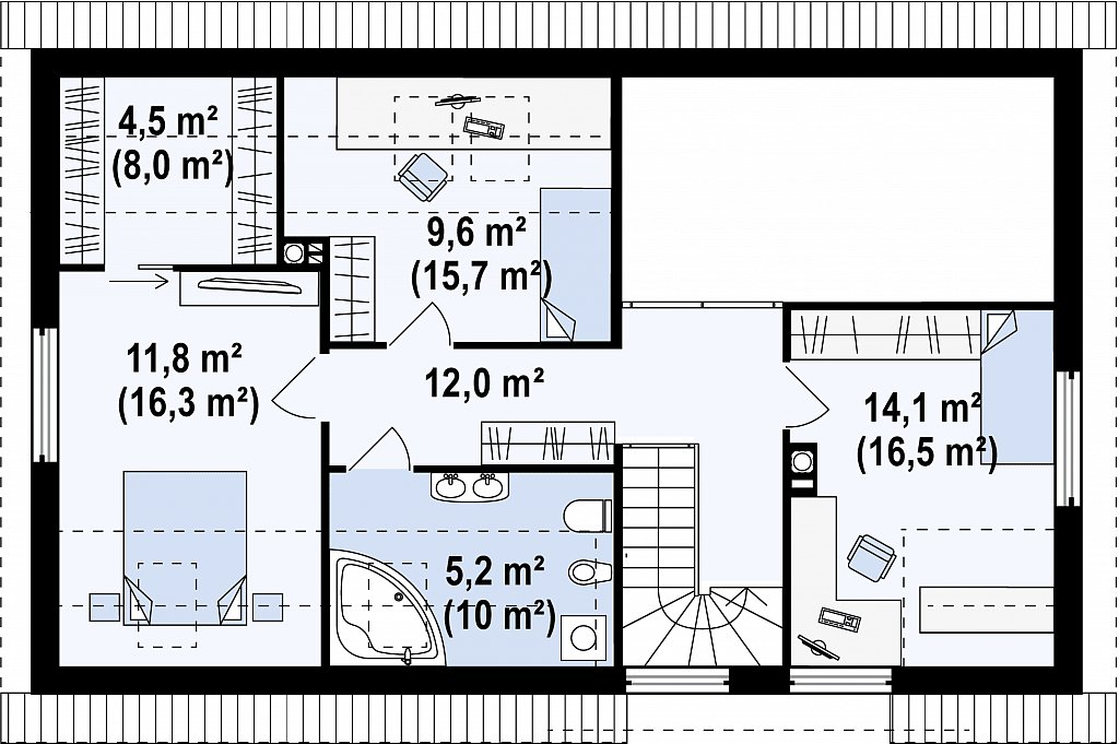 Второй этаж 78,0 м²