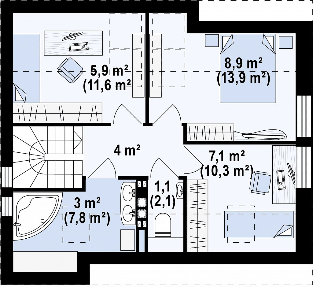 Второй этаж 49,8 м²