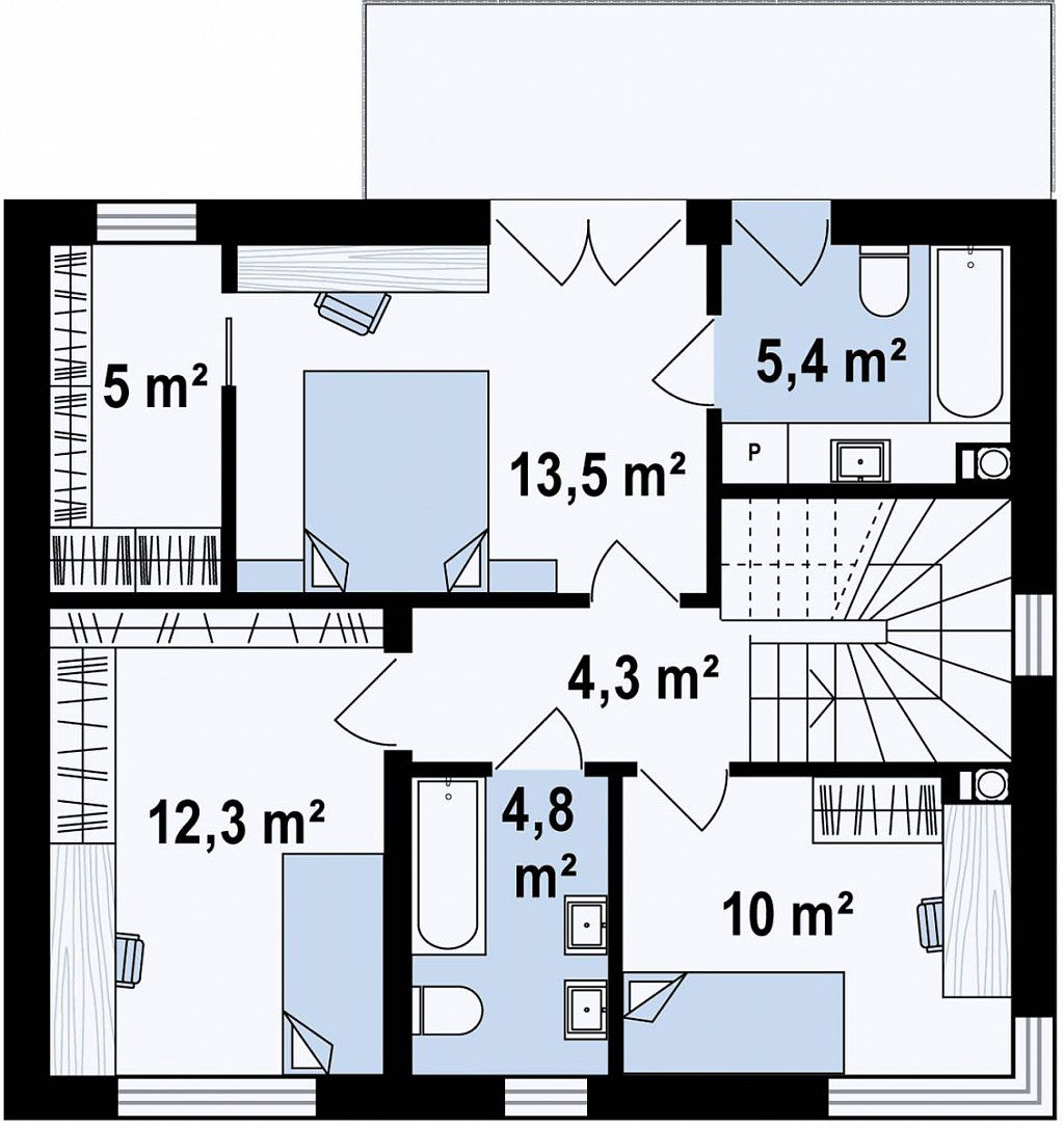 Второй этаж 55,3 м²