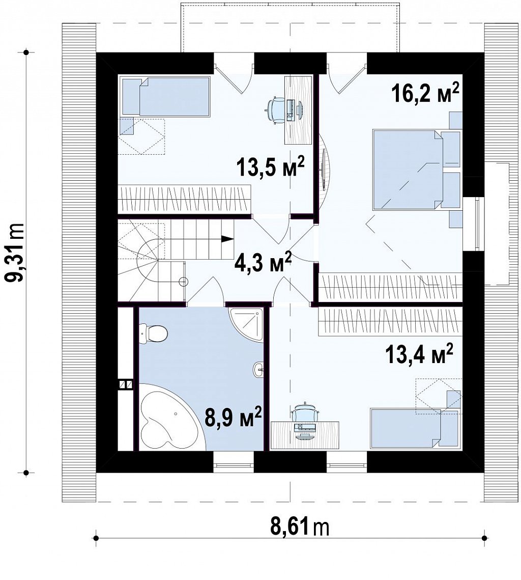Второй этаж 51,0 м²