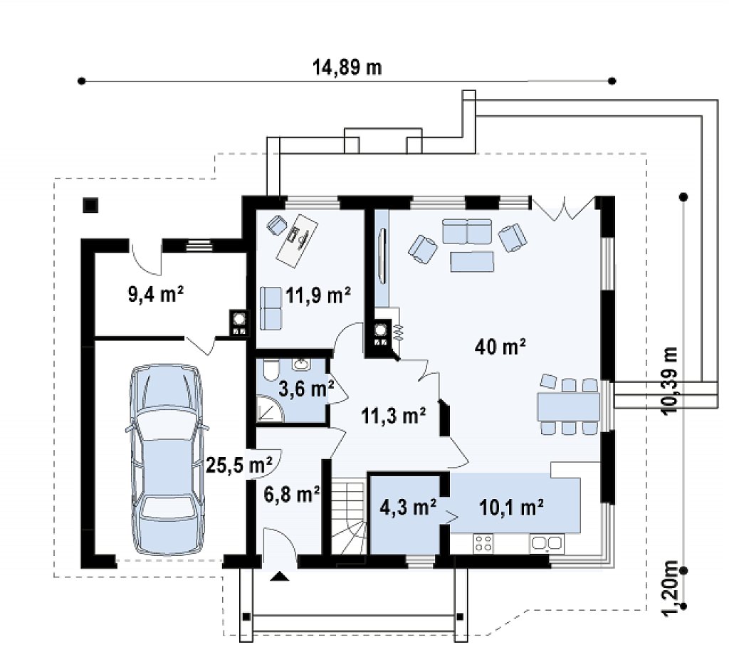 Первый этаж 123,0 м²