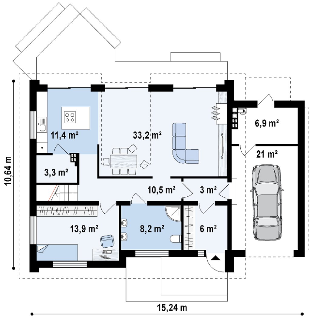 Первый этаж 117,4 м²