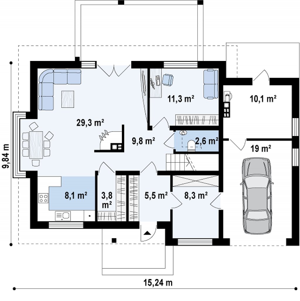 Первый этаж 107,9 м²