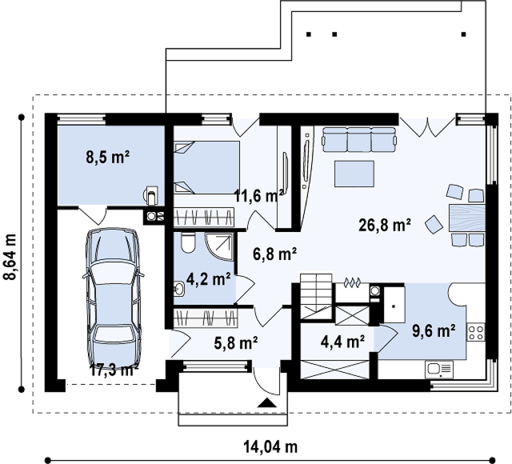 Первый этаж 95,0 м²
