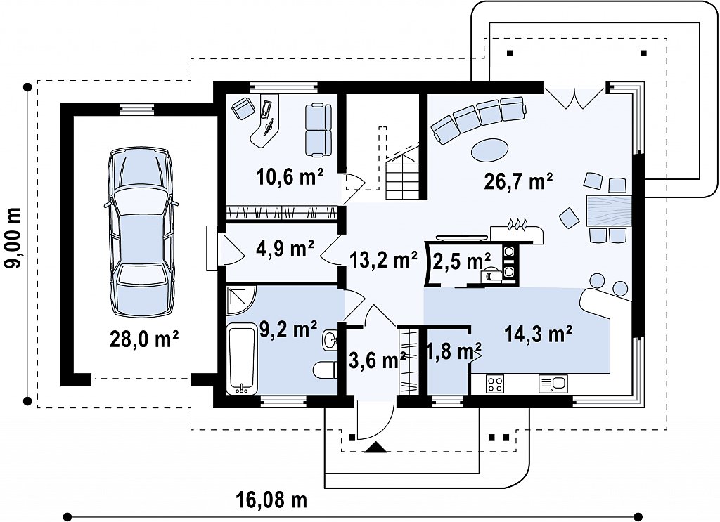 Первый этаж 114,7 м²