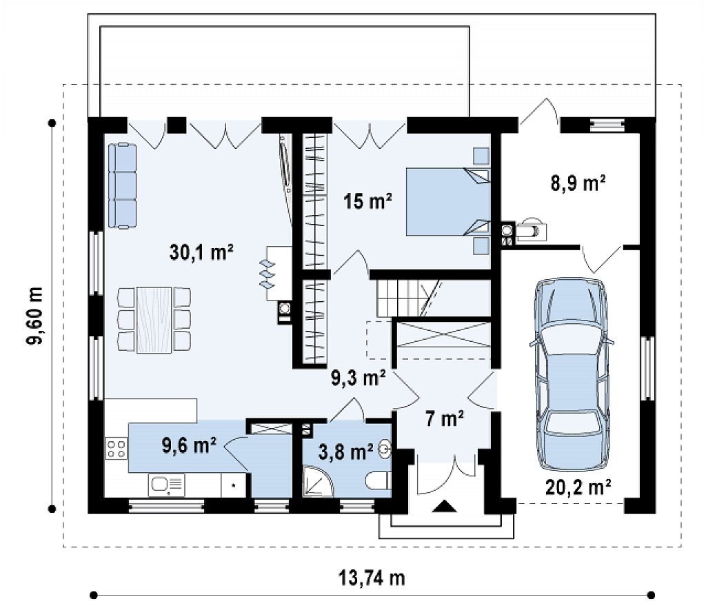 Первый этаж 103,9 м²