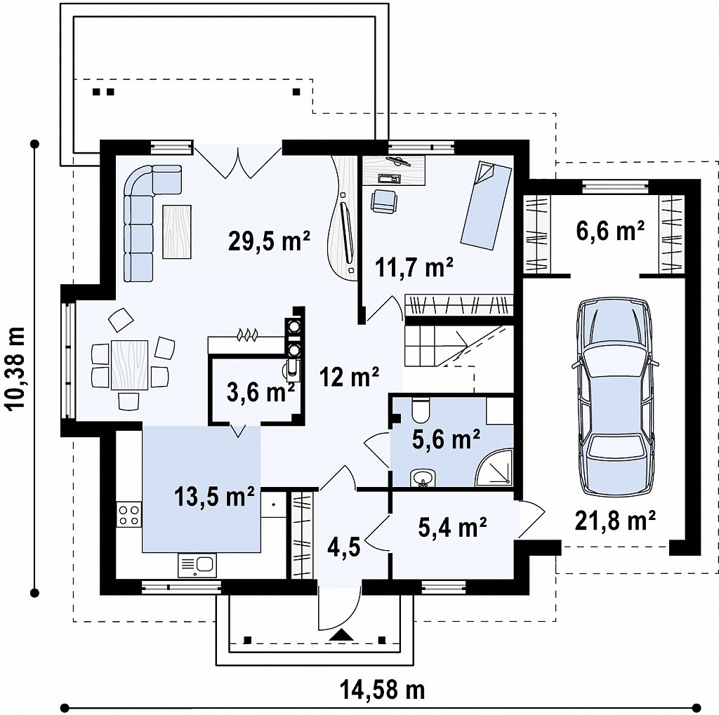 Первый этаж 114,6 м²