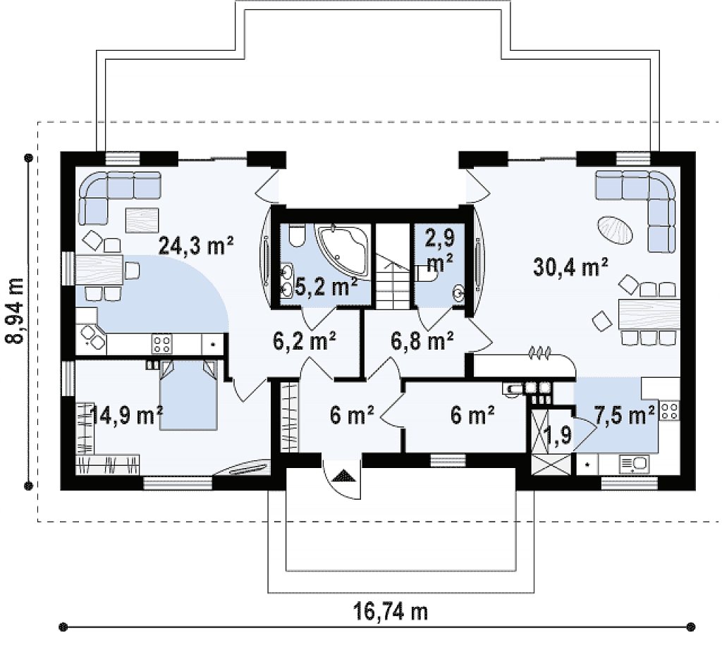 Первый этаж 111,5 м²