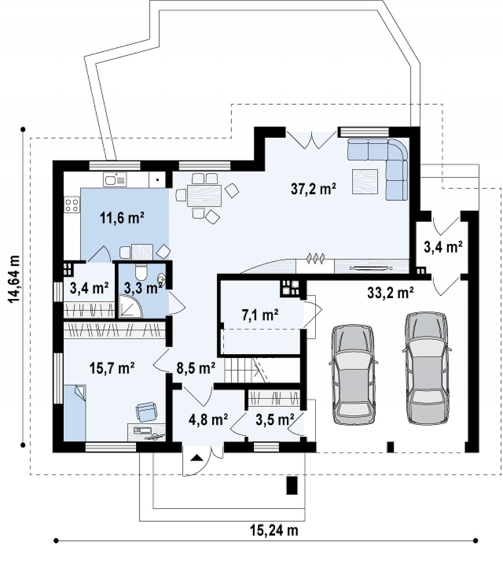 Первый этаж 131,6 м²