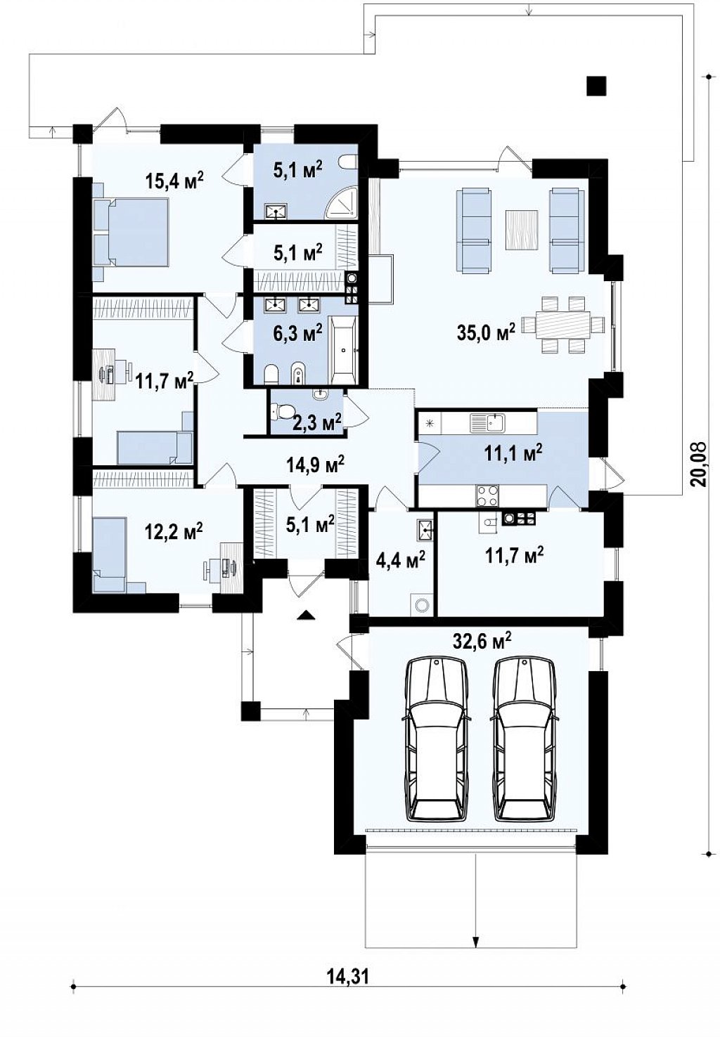 Первый этаж 192,3 м²