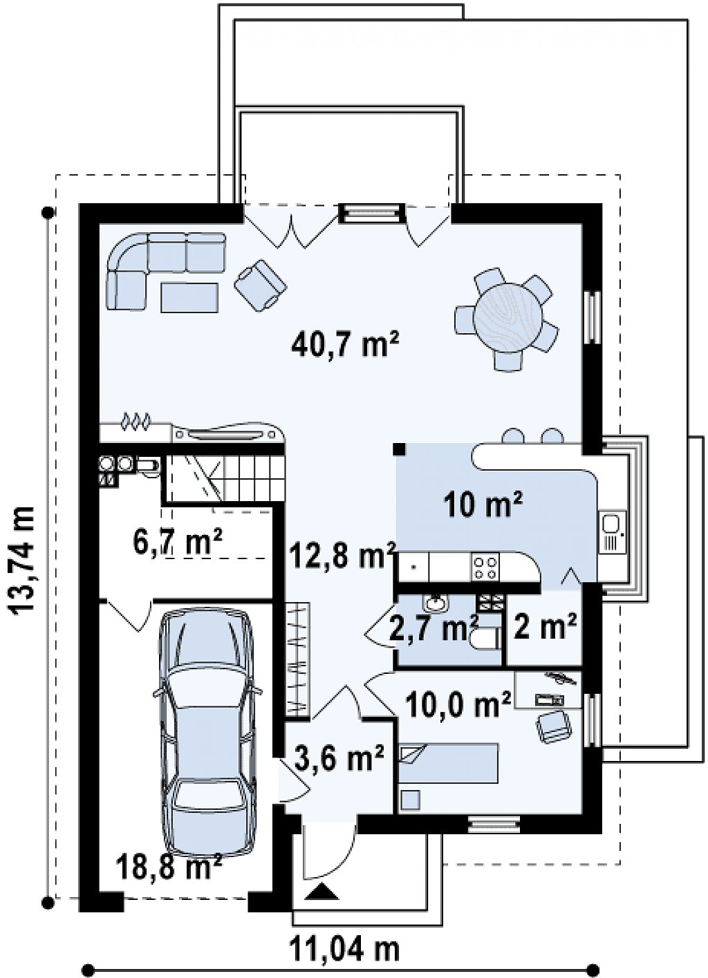 Первый этаж 107,2 м²
