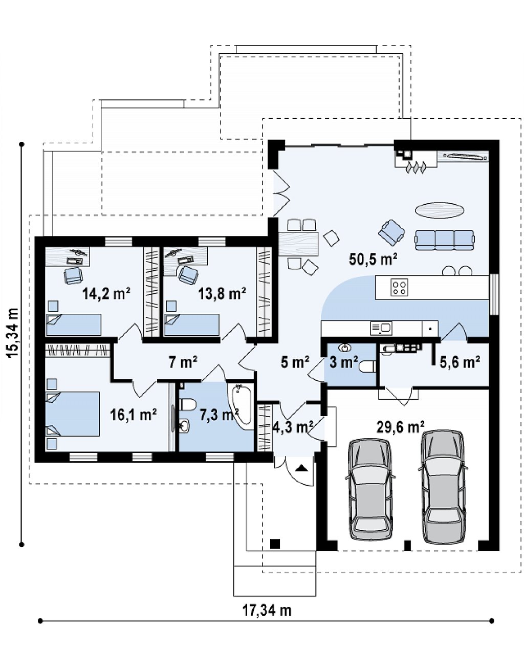 Первый этаж 166,1 м²