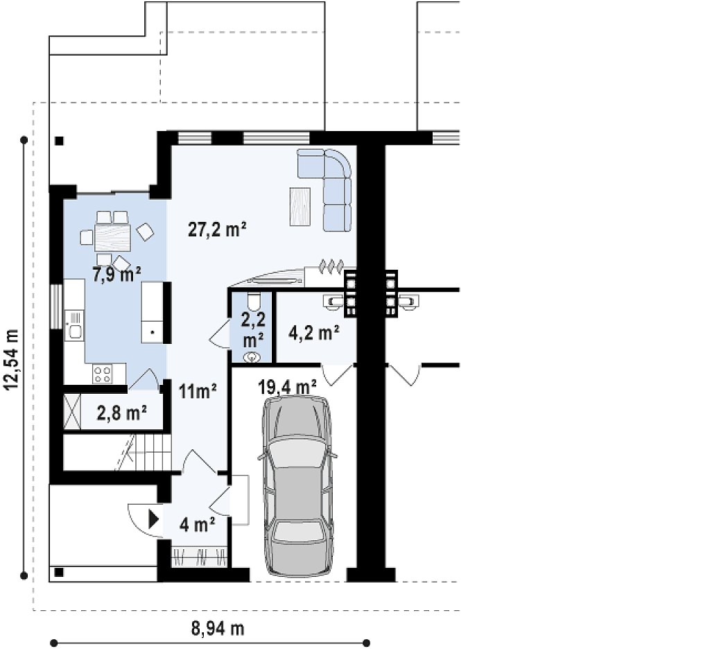 Первый этаж 78,0 м²