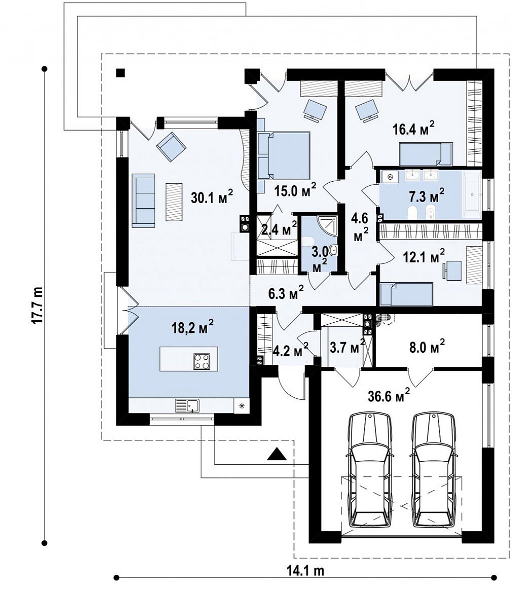 Первый этаж 179,2 м²