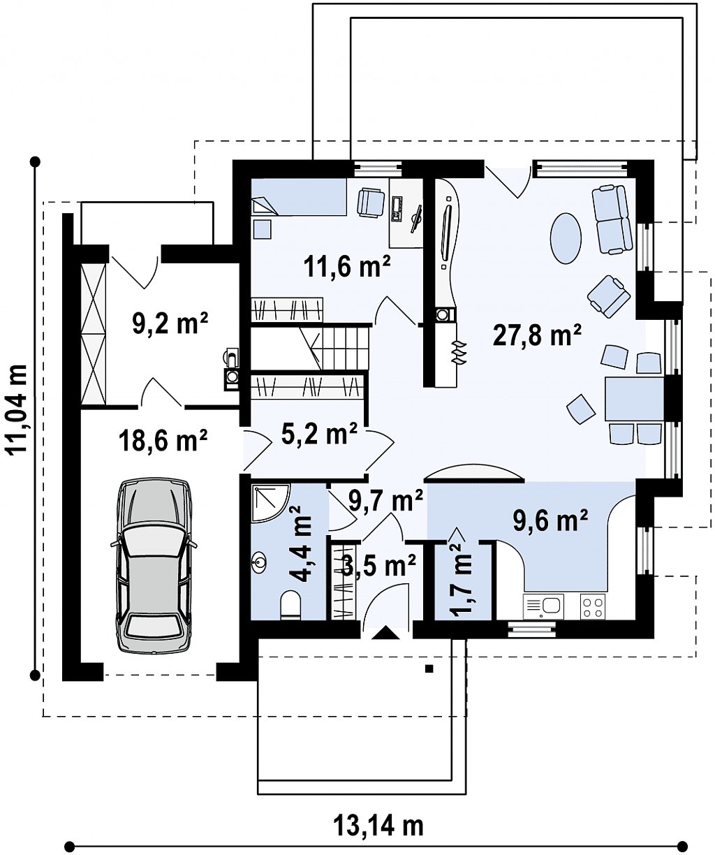 Первый этаж 101,2 м²