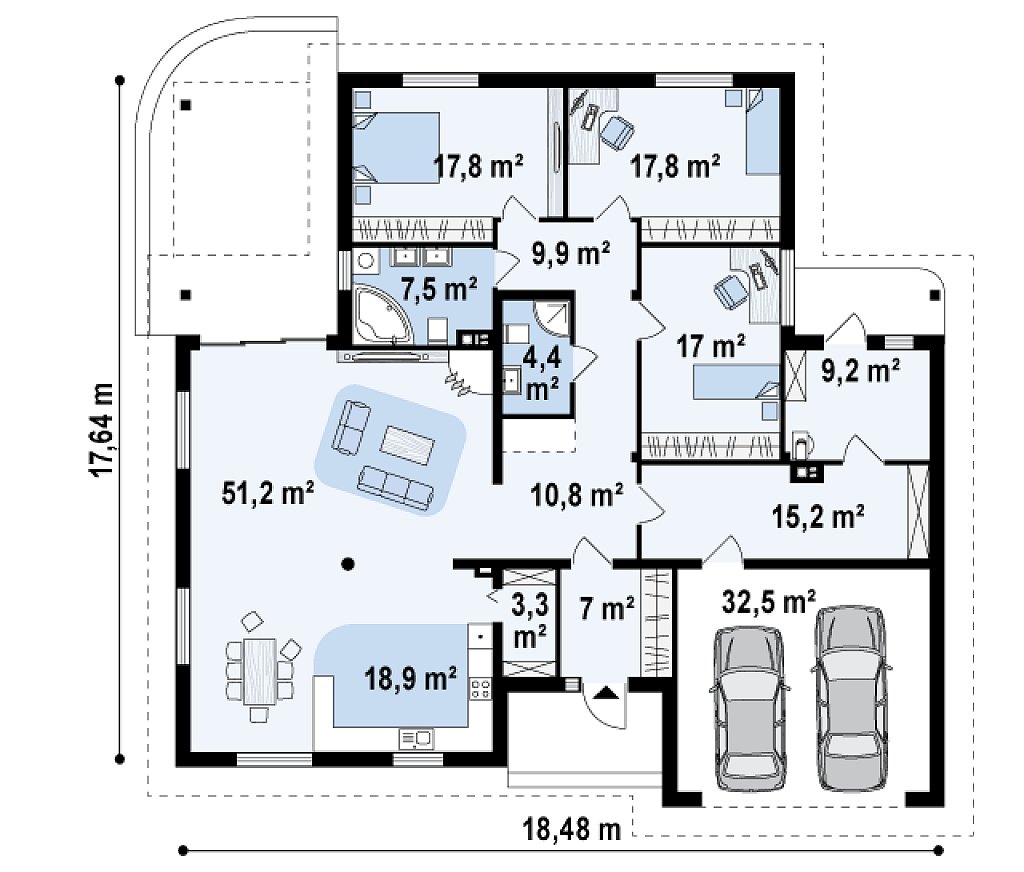 Первый этаж 222,8 м²