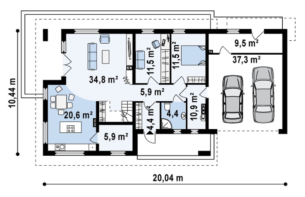 Первый этаж 148,9 м²