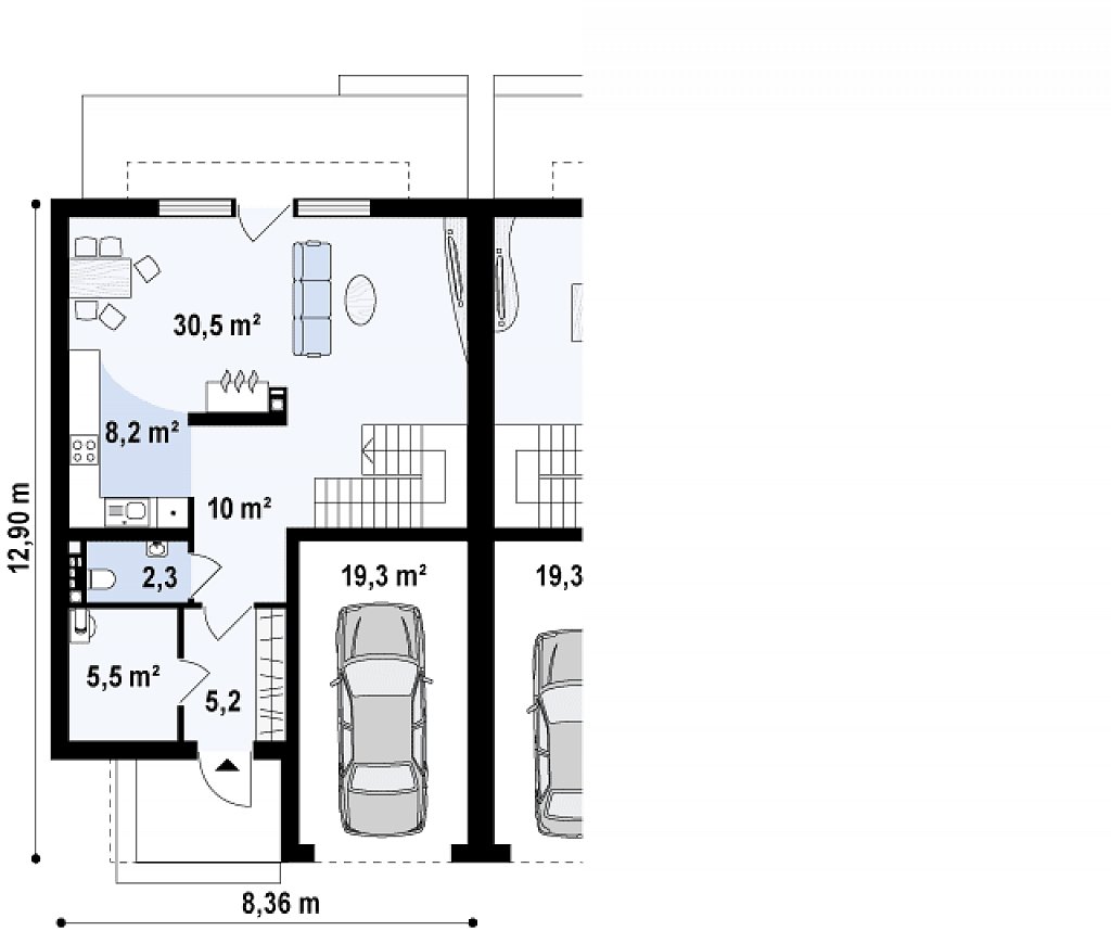 Первый этаж 81,0 м²