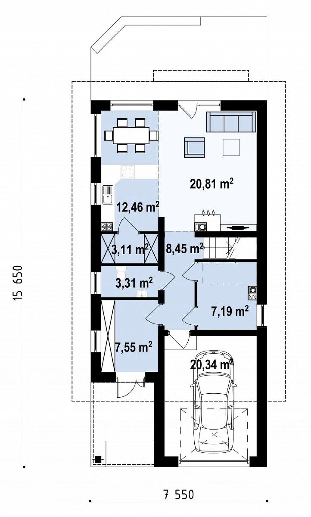 Первый этаж 100,1 м²