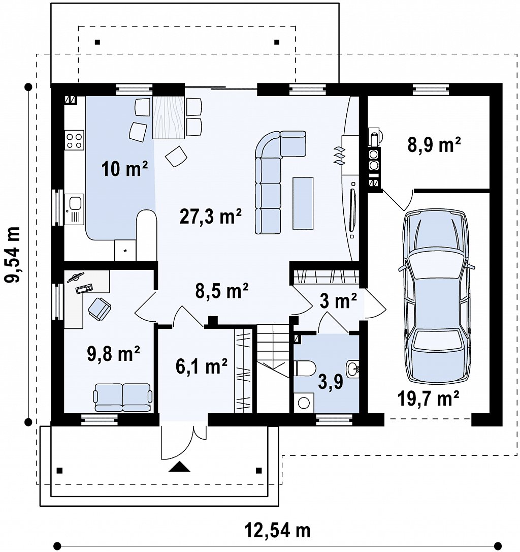 Первый этаж 168,9 м²