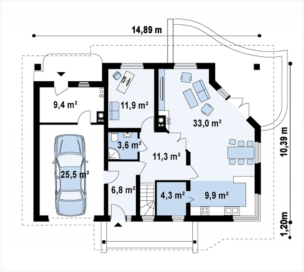 Первый этаж 115,7 м²