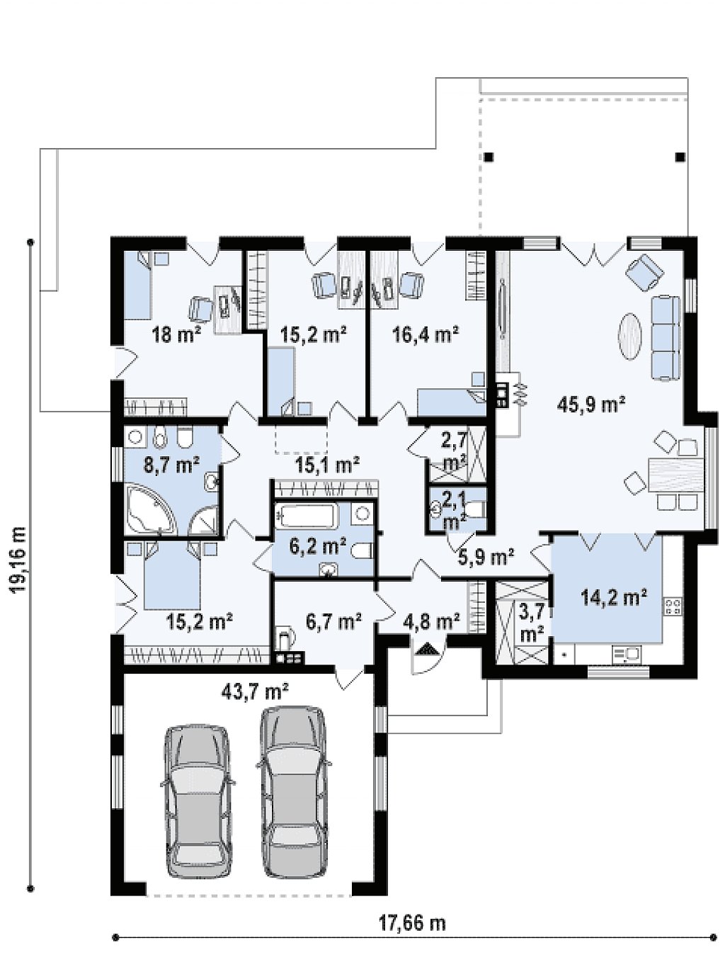 Первый этаж 201,8 м²