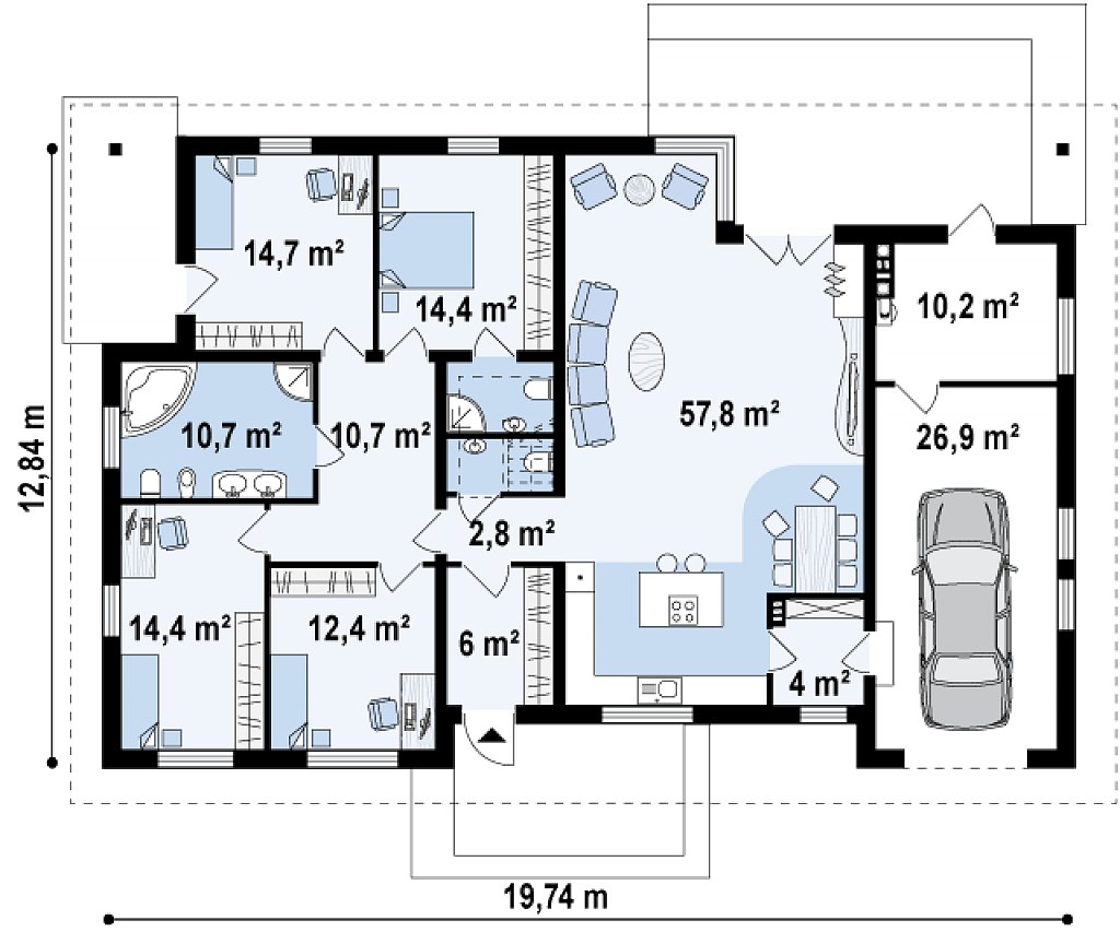 Первый этаж 190,4 м²