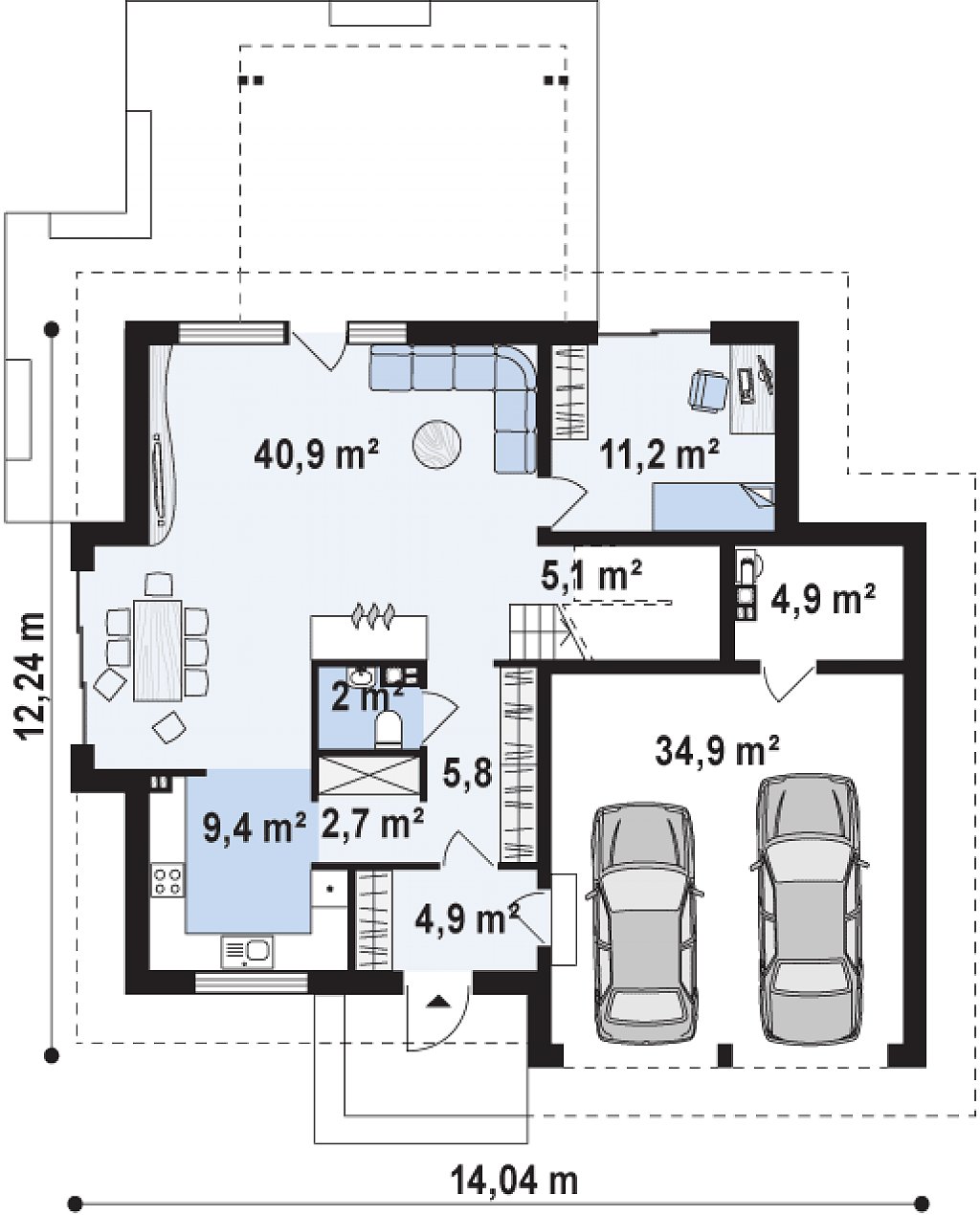 Первый этаж 122,0 м²