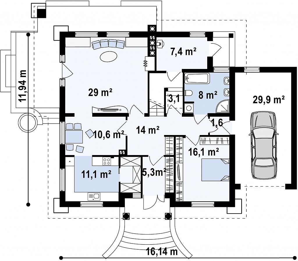 Первый этаж 139,3 м²