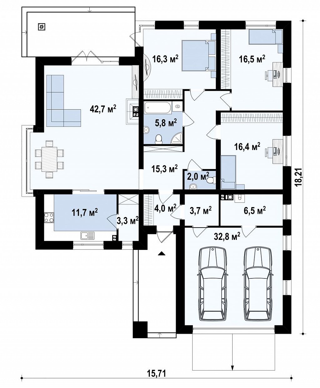 Первый этаж 171,7 м²